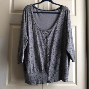Torrid Gray and black cardigan